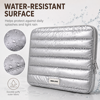 Housse d'ordinateur portable rembourrée imperméable et antichoc avec doublure en daim doux pour ordinateur portable de 13 à 14 pouces