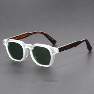แว่นกันแดดแฟชั่นใหม่ ป้องกันรังสียูวี ขาแว่นแบบเสียบหมุด สำหรับผู้ชาย วัสดุคอมโพสิตที่มีกรดโพรพิโอนิก - Product Image 1