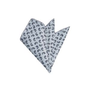 Pañuelo de bolsillo de algodón Oxford estampado Cachemira Azul Marino - Product Image 1