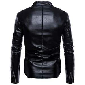 Chaqueta de cuero de carreras de peso pesado de alta calidad para hombre, cómoda pieza fresca impresa con nombre de equipo personalizado de talla grande para invierno - Product Image 5