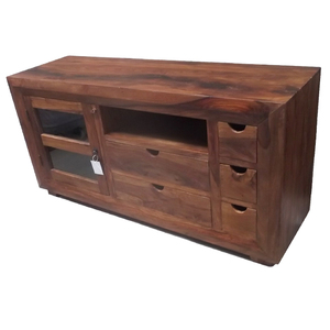 <b>Modern</b> Indian Sheesham Wooden Glass Lcd <b>Tv</b> Cabinet <b>Stand</b> Designs Furniture for Living Room - Product Image 1