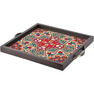 Plateau de service en bois, écologique, taille personnalisée, fête, mariage, décoration de la maison, cuisine, plateaux faits à la main - Product Image 1