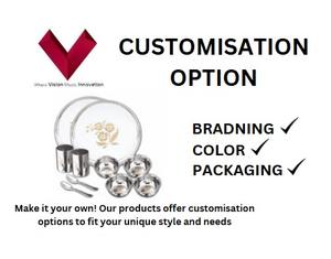 Fourniture directe d'usine de 10 pièces inspirées de l'ensemble de vaisselle découpé au laser en acier inoxydable comprend des assiettes à dîner rondes plats couverts - Product Image 3