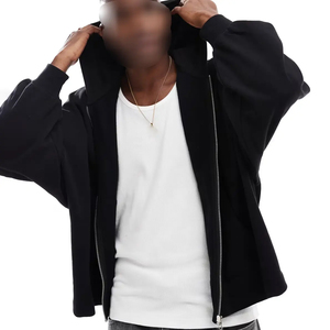 Sudadera con Capucha Premium de Gran Tamaño con Hombros Caídos para Hombre, Invierno, Alta Calidad, 460 g/m², 100% Algodón, Felpa Francesa, con Cierre - Product Image 4