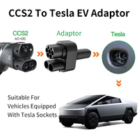 Adaptateur de charge EV en gros, nouveau, CCS2 vers NACS Cybertruck, DC 250A AC 80A 1000V, IP54, pour l'alimentation des flottes