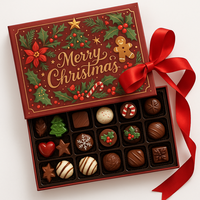 Boîtes cadeaux personnalisées de luxe pour dattes au chocolat, conformes aux normes alimentaires, en papier rigide, avec lamination brillante/mate, revêtement UV, forme personnalisable