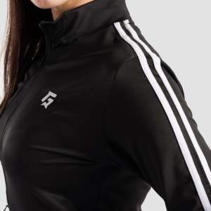 Core Power Slim Fit Racer Jacket (Black) Stand Collar Breathable Polyester for Knitted for Autumn Season - Product Image 4