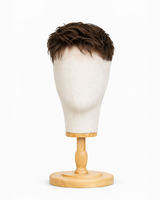 Sistema de Reemplazo Capilar Humano Pre-estilizado Listo para Usar, Prótesis Masculina con 4 Tipos de Base, Toupee para Hombres
