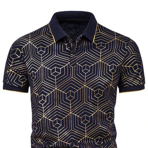 Chemises polo de haute qualité pour hommes Chemises de golf décontractées à motif solide personnalisées avec logo personnalisé - Product Image 2