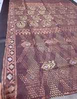 Sari en coton Jamdani Deshi Dhakai de qualité export, prêt-à-porter haut de gamme pour femmes, idéal pour les fêtes, bleu, rouge, vert, doré