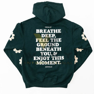 Le Pakistan a fait des sweats à capuche d'impression bouffante de contraste de couleur à la mode pour les hommes - Product Image 2