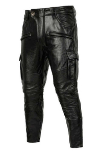 Pantalones de moto de cuero personalizados para hombre al por mayor, equipo protector duradero para montar en moto de carreras, pantalones de cuero para carreras - Product Image 2