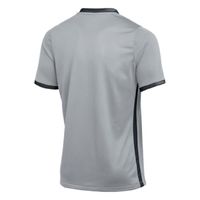 Maillot de football gris clair pour homme, manches courtes, respirant, séchage rapide, maille unie, tissu polyester, personnalisable