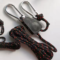 Lot de 4 cordons élastiques robustes de qualité supérieure avec crochet en alliage d'aluminium en nylon élastique solide et PVC pour tente extérieure