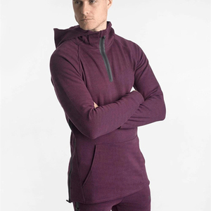 Custom Logo Men's Casual Tracksuit Hooded Sweat <b>Suit</b> with Zipper Solid Color Thick 2-Piece Jogging <b>Suit</b> for Sports Gym - Product Image 3