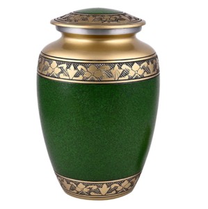 Venta al por mayor de alta calidad de mármol rojo de aluminio clásico urnas de cremación indio hecho a mano de metal urnas funerarias - Product Image 3