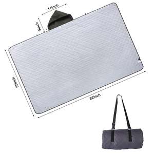 Coperta di sopravvivenza impermeabile da esterno in pile con cappuccio 82 \ "x55 \" per campeggio e protezione antivento - Product Image 4