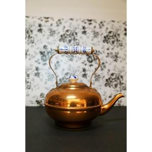 กาน้ำชาทองแดงที่สง่างามพร้อมด้ามจับสีทองทองเหลืองขายดีกาน้ำชาและกาน้ำชาที่ไม่ซ้ำใครสำหรับอุปกรณ์เครื่องครัว - Product Image 3