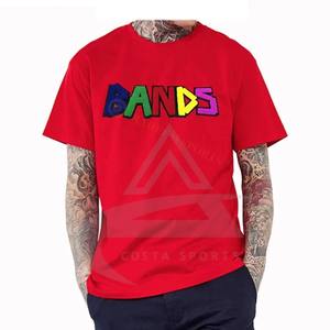 Latest High Quality Men's Casual <b>Smart</b> Shirt Top Trending Chenille Embroidery Round Neck Knitted Fabric 170 GSM Garment Dyed - Product Image 4