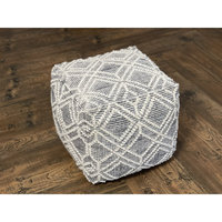Repose-pieds rond tissé en crochet de style moderne avec console incrustée d'os, plusieurs couleurs pour une utilisation décorative