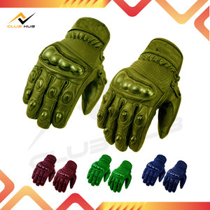 Unisex Half Finger Short Nylon Motorcycle Gloves Carbon Knuckle Protection Waterproof Magnetic Closure Breathable Winter Summer - Product Image 2