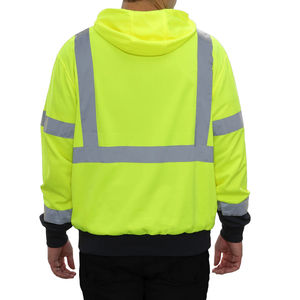 Chaqueta de Seguridad Reflectante de Alta Visibilidad para Hombre, Impermeable, Ligera, Deportiva, de Lona, con Cinta Reflectante Delantera Multiusos - Product Image 6