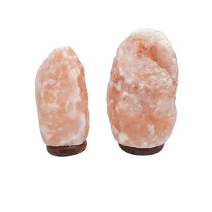 โคมไฟเกลือธรรมชาติออร์แกนิกสีชมพูอ่อนทำด้วยมือโมเดล SE-107หดฐานไม้ตกแต่งบ้านจากวิสาหกิจ - Product Image 1