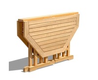 Table de salle à manger octogonale en teck massif, durable, légère, résistante aux intempéries, aux UV, empilable, pour hôpital, hôtel