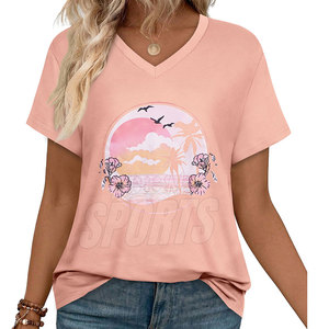 เสื้อยืดพิมพ์ลายสำหรับผู้หญิงเสื้อยืดพิมพ์ลายวัสดุดีที่สุด - Product Image 1