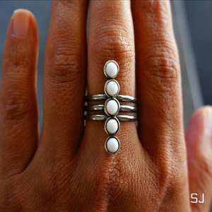 Bague turquoise en argent sterling faite à la main pour femme - Product Image 2