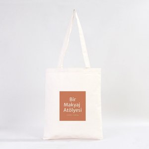 กระเป๋าผ้าแคนวาสรีไซเคิล ขนาด 14 x 16 นิ้ว (35x40 ซม.) น้ำหนัก 12 ออนซ์ สีธรรมชาติ - Product Image 4