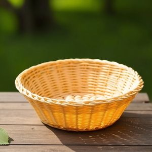 Rattan & Wicker <b>Table</b> <b>Basket</b> 25cm Natural - Product Image 3