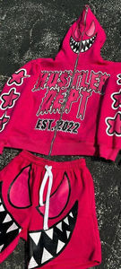 Ensemble de shorts pour hommes, ensemble de sweat-shirt et de shorts à cordon de serrage pour hommes, ensemble de shorts en gros - Product Image 6