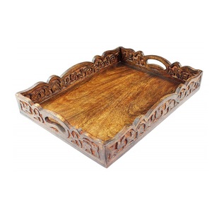 Plateau de service en acier inoxydable et laiton décoratif fait à la main avec finition polie pour la maison et l'hôtel Serveur de nourriture de qualité supérieure - Product Image 4