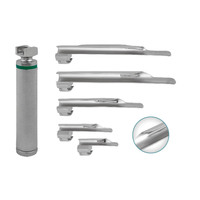 Ensemble de laryngoscope à fibre optique Medivolve Miller, 5 lames droites en acier inoxydable, équipement de diagnostic vétérinaire certifié CE