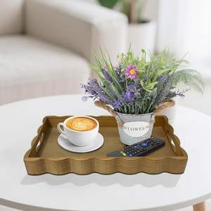 Plateau de service pour la décoration de la maison, plateau de service polyvalent, plateau rectangulaire moderne, plateau de service décoratif, plateau de table basse - Product Image 1