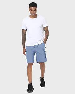 Custom Premium Quality Cargo Shorts for Men <b>Elastic</b> Waist Mid Rise Lace Breathable Spandex/Cotton Fabric Quick Dry Anti-Wrinkle - Product Image 1