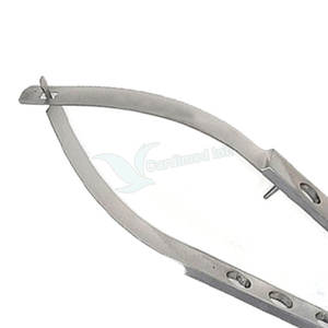 Micro tijeras profesionales con mango impreso, hoja recta afilada de acero inoxidable, juego de instrumentos de cirugía ocular Manual - Product Image 6