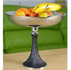 Nouveaux bols de service en métal design avec support en métal noir/or fini bol de table bols décoratifs en métal - Product Image 2