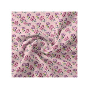 KVR ใหม่ล่าสุดล่าสุดผ้าถักคอตตอน150 GSM ผ้าสแปนเด็กซ์พิมพ์ดิจิตอลสำหรับใส่อยู่บ้าน - Product Image 3