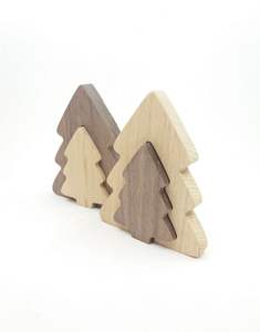 PRODUITS ARBRE DE NOËL DÉCORATION ÉCOLOGIQUE CADEAU FAIT À LA MAIN Arbre en bois ornemental Fabriqué en cerisier un arbre pour toute saison - Product Image 1