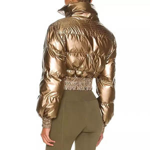 Chaqueta Corta Acolchada para Mujer, Tejida, Ecológica, Transpirable, Abrigo de Invierno con Relleno Aislante, Comodidad Premium, Corte Regular - Product Image 2