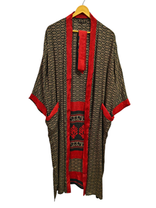 Handmade Indian Vintage Recycled Silk Sari <b>Kimono</b> Patchwork <b>Kimono</b> Robe Bikini <b>Cover</b> <b>Up</b> Night Wear Long Robe, - Product Image 5