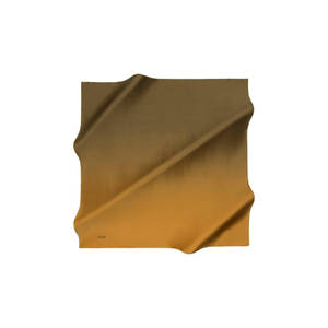 Luxury Mustard <b>Silk</b> Square Scarf with Leopard and Polka Dot Print - Product Image 1