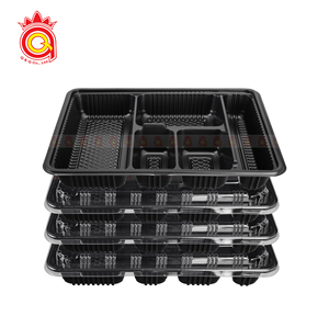 Fiambrera Bento de plástico PP desechable sostenible Quang Quan, contenedor de alimentos de 5 compartimentos, cajas y contenedores de almacenamiento Premium - Product Image 1