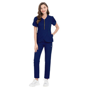 Ensembles de gommage médical unisexe de haute qualité Scrubsuit ajusté en tissu sergé en spandex pour une utilisation à l'hôpital - Product Image 6