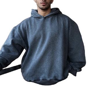 เสื้อมีฮู้ดผ้าฟลีซสำหรับผู้ชายใหม่, เสื้อฮู้ดแบบสวมหัวน้ำหนักมากผ้าฝ้าย100% กันหลุดขนาดพลัสไซส์ - Product Image 1