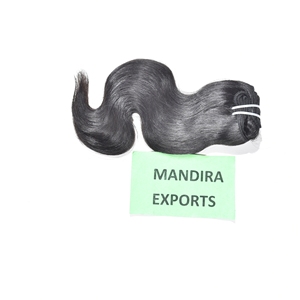 Wholesale <b>Cheap</b> Natural Virgin Indian Bodywave Hair 8-36 inch Long Temple Vendor No Shedding Black Color Raw Indian Human Hair - Product Image 5