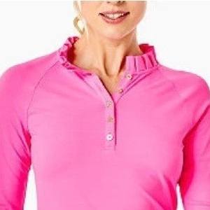 เสื้อโปโลแขนยาวระบายอากาศได้ดีสีชมพูสำหรับ RRI-WPS-38โลโก้ตามสั่ง - Product Image 4