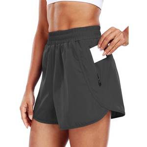 Shorts de sport Bermuda pour femmes Respirant Taille élastique pour le yoga athlétique Course à pied avec poche latérale - Product Image 5
